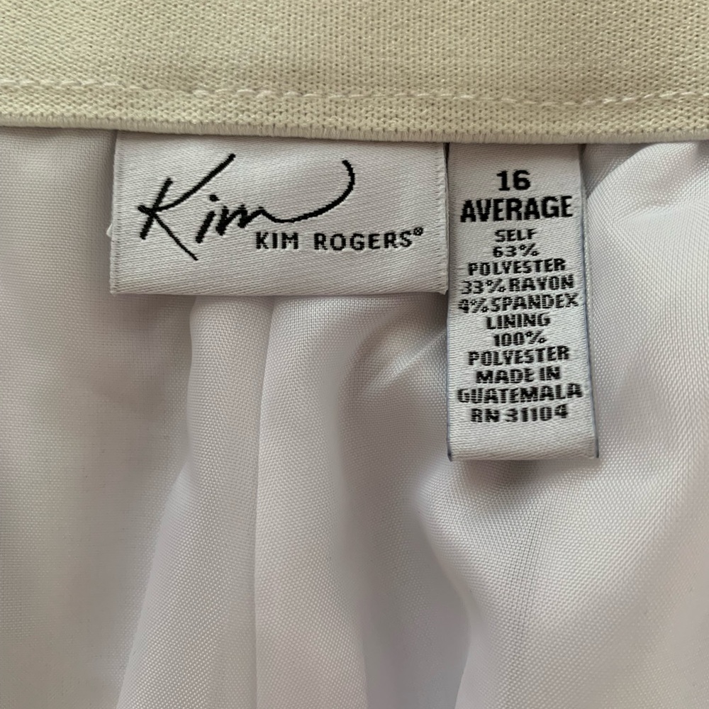 Pants, Kim Rogers, size 16, color white - Picture 3 of 9